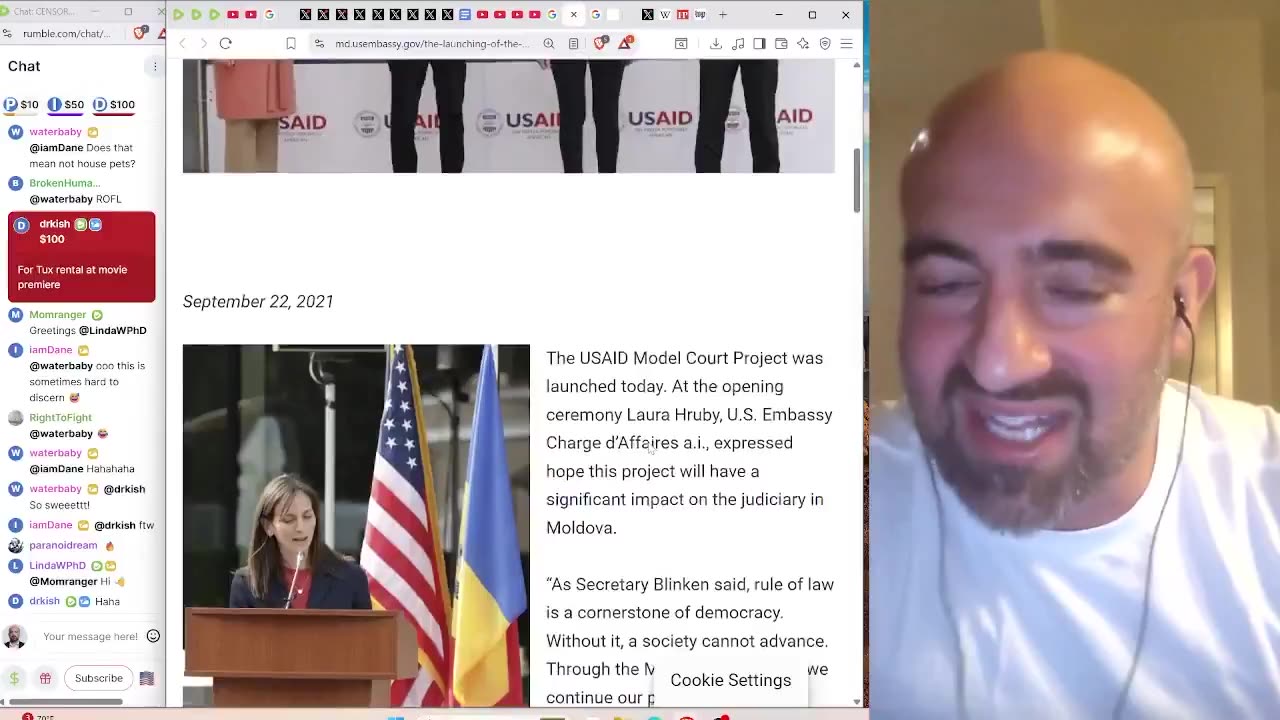 USAID has set up a "Rule of Law" program there to capture its judges and prosecutors