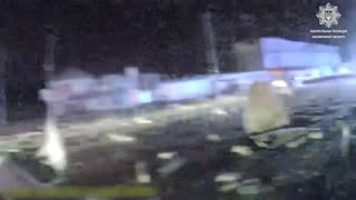 Police showed the first minutes after the Russian attack in Zaporizhzhia.