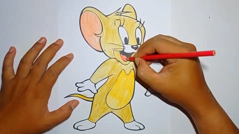 "Coloring Pages of JERRY || Easy and Fun Way to Color TOM and JERRY Cartoon"