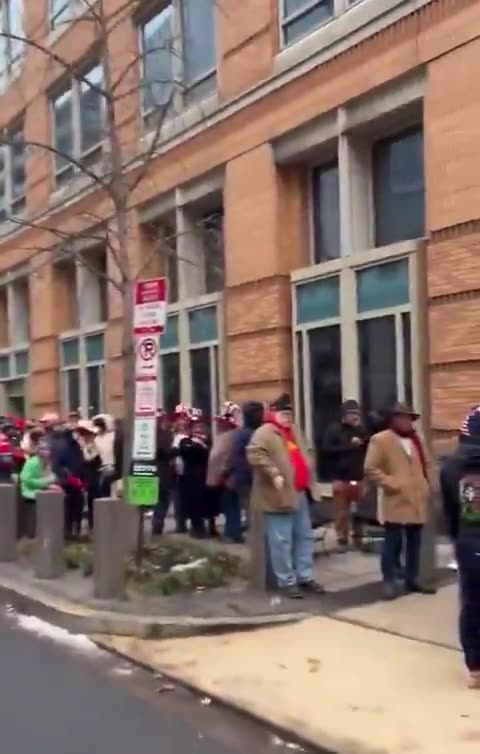 The line to see Trump speak today in DC is now over a mile long.
