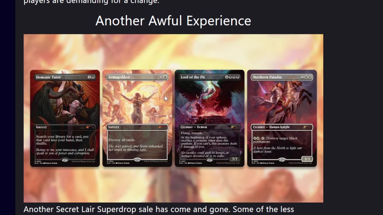 Another Secret lair Disaster by WOTC they need to make changes