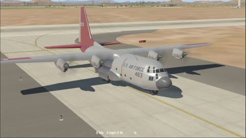 the Xhangar C130 for Xplane 11 - JATO tests under Ubuntu 24 LTS in 2025