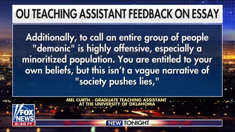 Student claims she got a failing grade after citing her religious beliefs