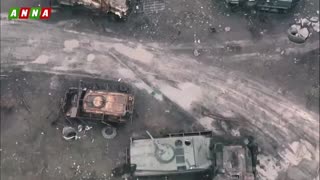 The Road Into Myrnograd Looks Like a Burnt Out Scrapyard