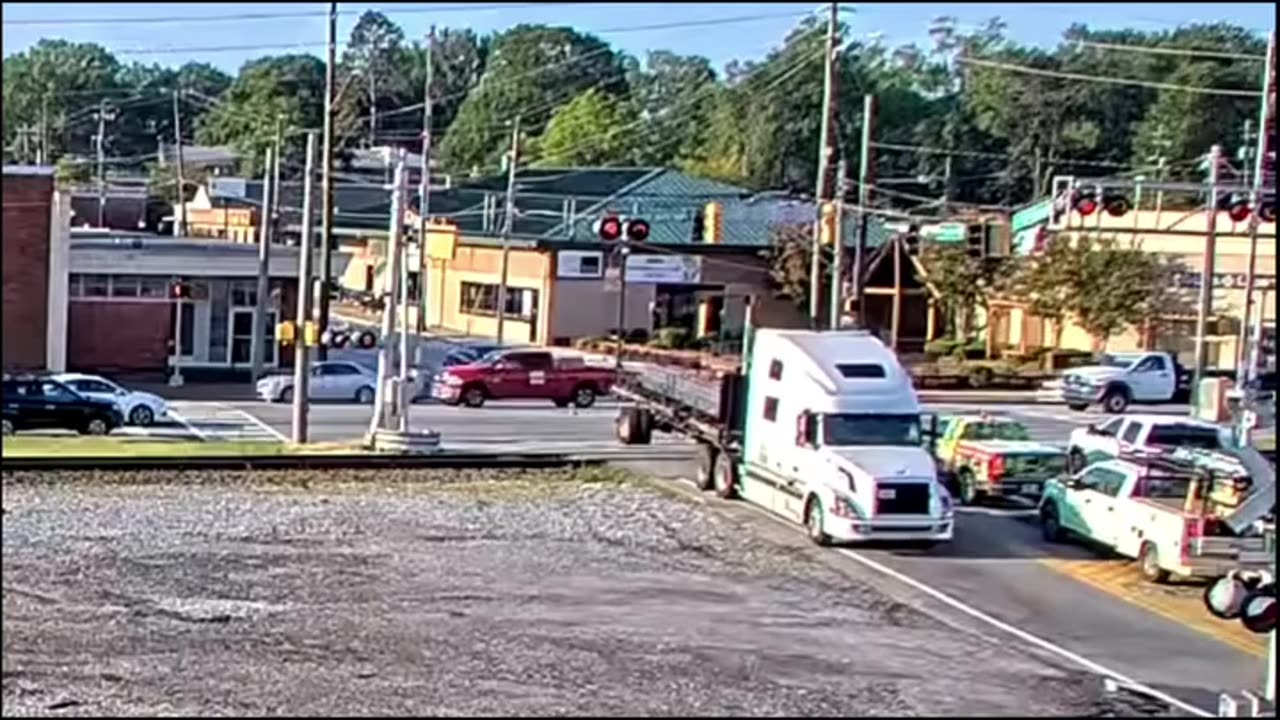 Truck Driver Mistake. Train accident