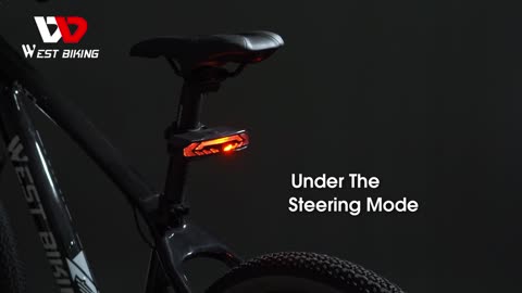 Wireless Bike Taillight with Turn Signals Bike Anti-Theft Alarm LED Rear Light