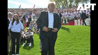 President Trump draws cheers from fans at Ryder Cup