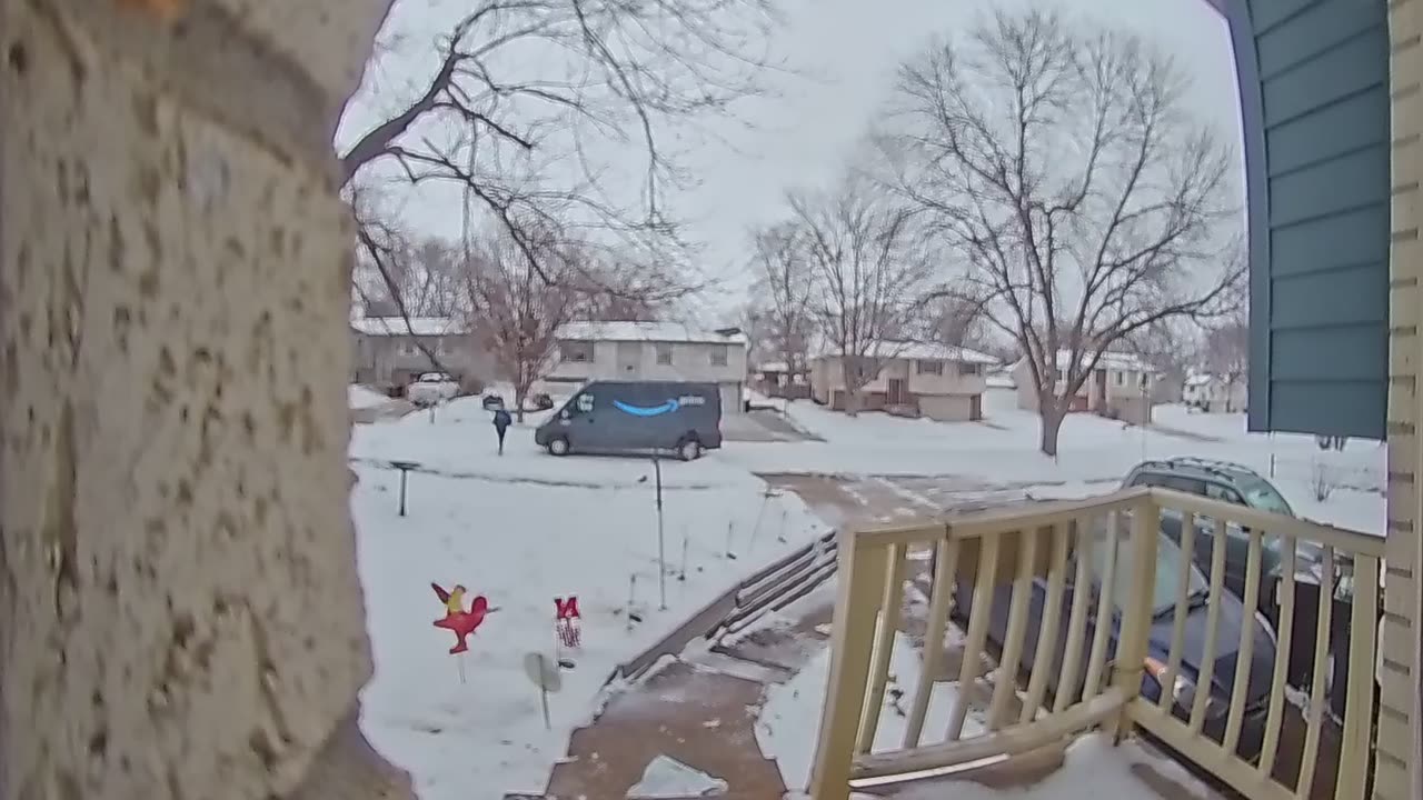 Delivery Driver Haphazardly Tosses Package at Doorstep