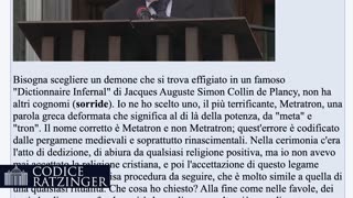 NOTIZIE DAL MONDO l'intervista al massone Quirino Principe in cui disse di avere invocato il demonio Metatron e in cui dice di avere una libreria di libri di magia nera in cui lui abbia imparato ad andare in contatto con il demonio...