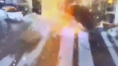 Footage Tesla Cybertruck exploding in front of the Trump hotel in Las Vegas