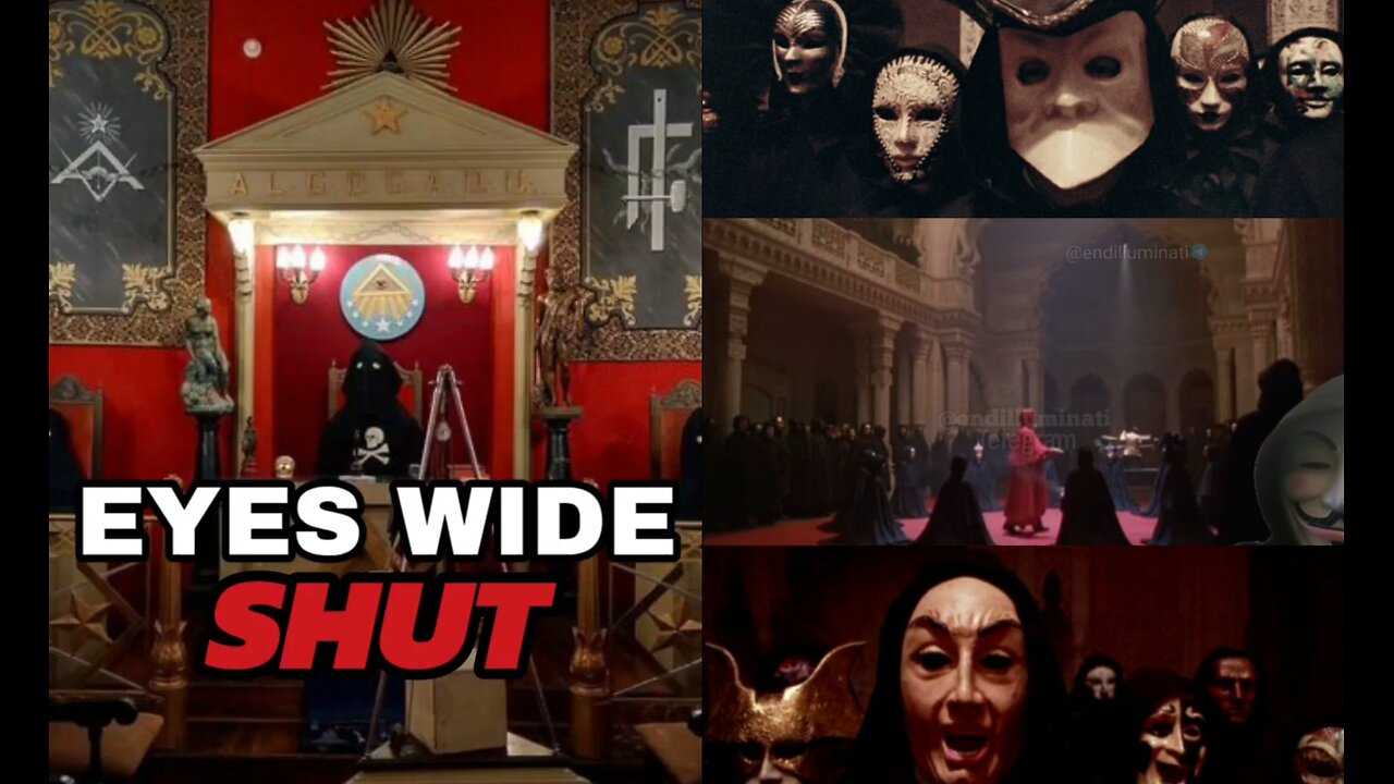 ⬛️ 𝗘𝗬𝗘𝗦 𝗪𝗜𝗗𝗘 𝗦𝗛𝗨𝗧 🔺️ Satanic Hollywood ▪️ What was Stanley Kubrick trying to tell us in this movie from 1999⁉️