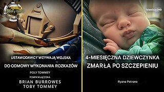 Prawodawcy wzywają żołnierzy do odmowy wykonania rozkazów. 4-miesięczna dziewczynka umiera po szczepieniu.