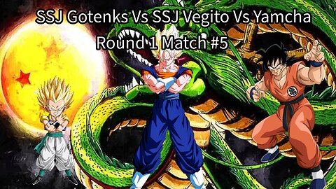 Round 1 Match #5: Gotenks SSJ vs Vegito SSJ vs Yamcha (DB:RB2 Ultimate Tournament)