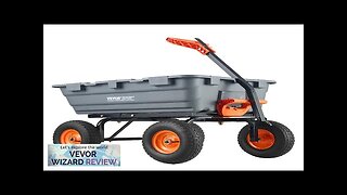 VEVOR Dump Cart Poly Garden Dump Cart with Easy to Assemble Steel Review