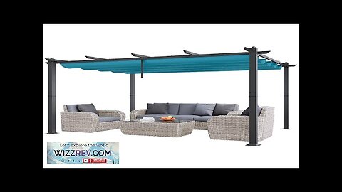 VEVOR 10'x13' Outdoor Retractable Pergola with Sun Shade Canopy Aluminum Bule Review