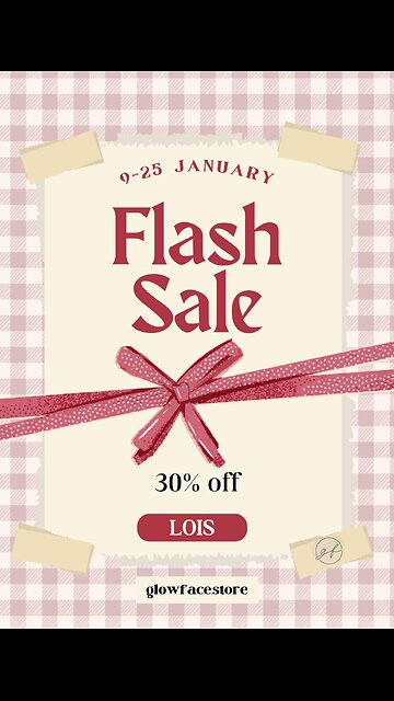Sale 30% off January 9-24 GlowFace.Store ❤️💗Happy New Year Beauties
