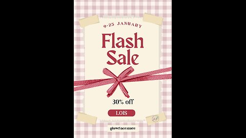 Sale 30% off January 9-24 GlowFace.Store ❤️💗Happy New Year Beauties