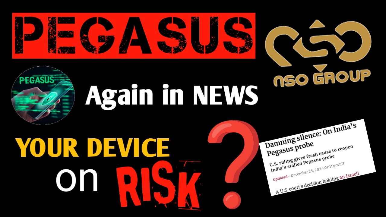 PEGASUS is coming again and you are on risk . watch full video.#pegasus