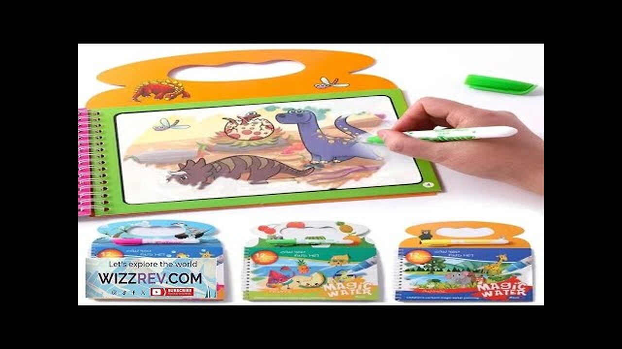 Magical Water Painting Book Toddler Early Education Toys Reusable Magic Drawing Coloring Review