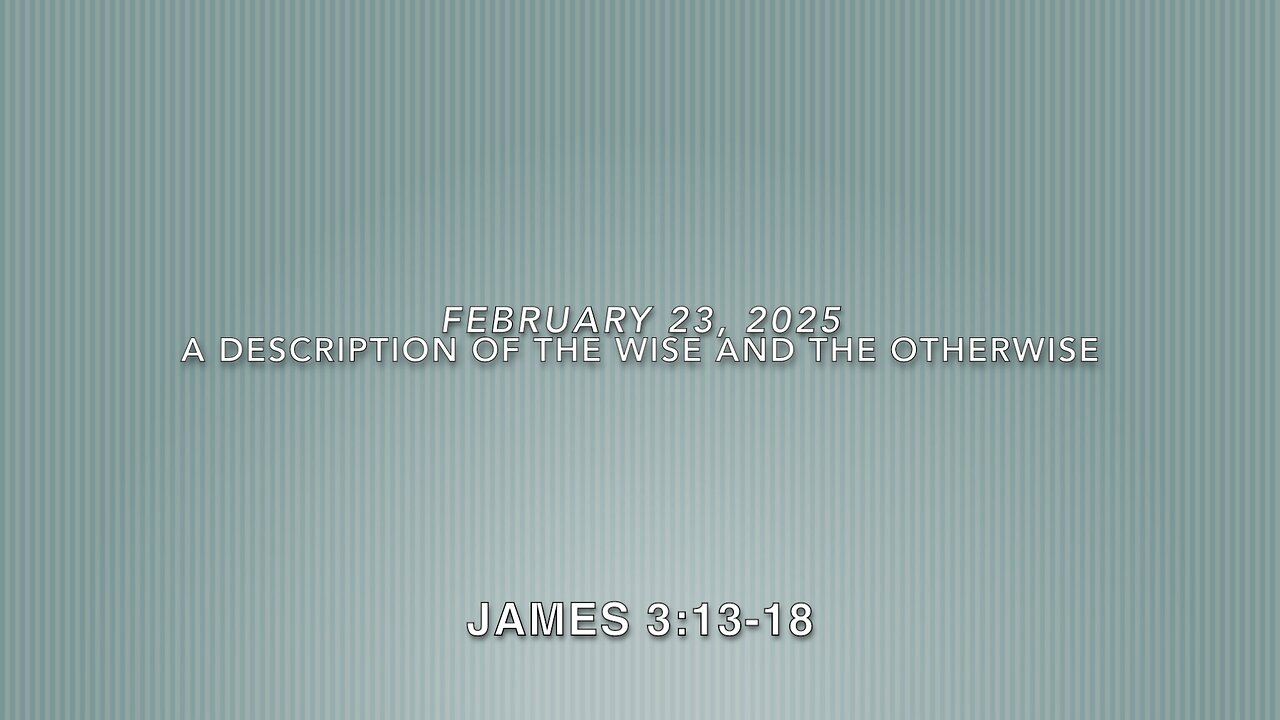 A Description of the Wise and the Otherwise