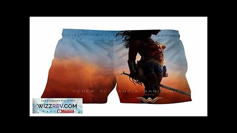 DC Comics Wonder Woman Standing Silhouette Sunset Sky Boardshorts Review