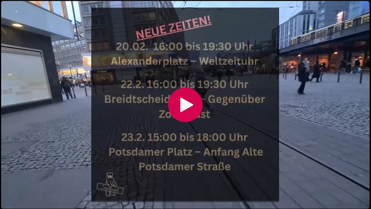 20.02.2025 - Zensurale an der Weltzeituhr Alexanderplatz - Berlin