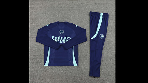 👉🏻⚽️2024/25 Arsenal Adult/Kid Blue Long Sleeve Tracksuit