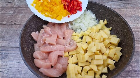 Chicken fillet with potatoes is so quick and delicious, I recommend it to everyone!