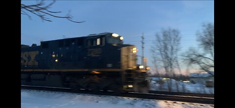 CSX Intermodal train led by engine 7280 and 806