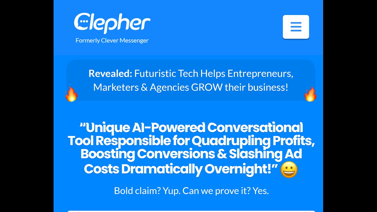 Clepher Demo: AI-Powered Conversations that Quadruple Profits & Slash Ad Costs!