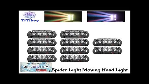 0 Tax 10Pcs Spider Moving Head Light LED 8x10W RGBW Beam Stage Review