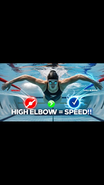Relaxed High Elbows for the Win! 🏊‍♂️💪 #SwimmingTips #Shorts