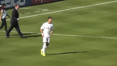 Priyanka Chopra + Cristiano Ronaldo at Dodger Stadium Los Angeles - Real Madrid vs Everton