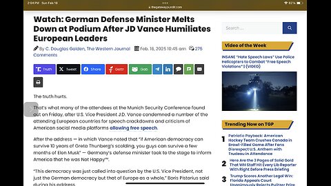 German Defense Minister Melts Down at Podium After JD Vance Humiliates European Leaders