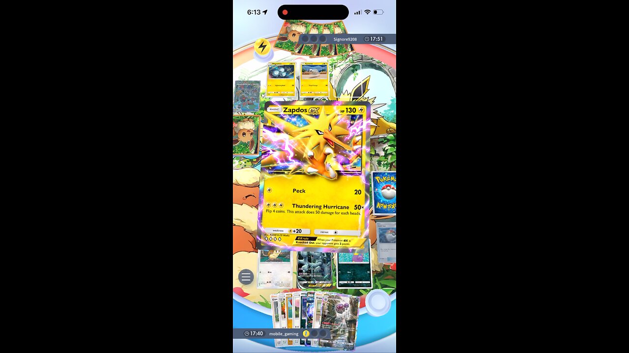 Part 1/1 Pokémon TCG Pocket PVP Gameplay #4 Mewtwo & Darkrai ex VS Pachirisu & Zapdos ex