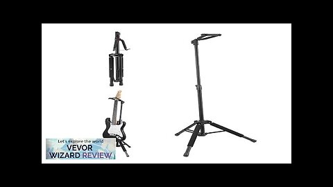 VEVOR Tripod Guitar Stand Floor-Standing Foldable 35.4-47.2 in Adjustable Height Review