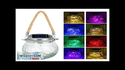 20/30 LED Solar Crack Glass Jar Fairy String Lamp Waterproof Outdoor Garden Review