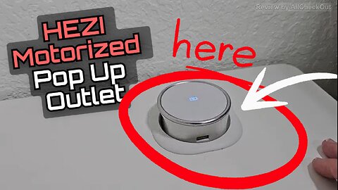 Motorized Pop Up Outlet (HEZI) - 4AC 4USB 15W Wireless Charger Desktop Power Grommet Installation