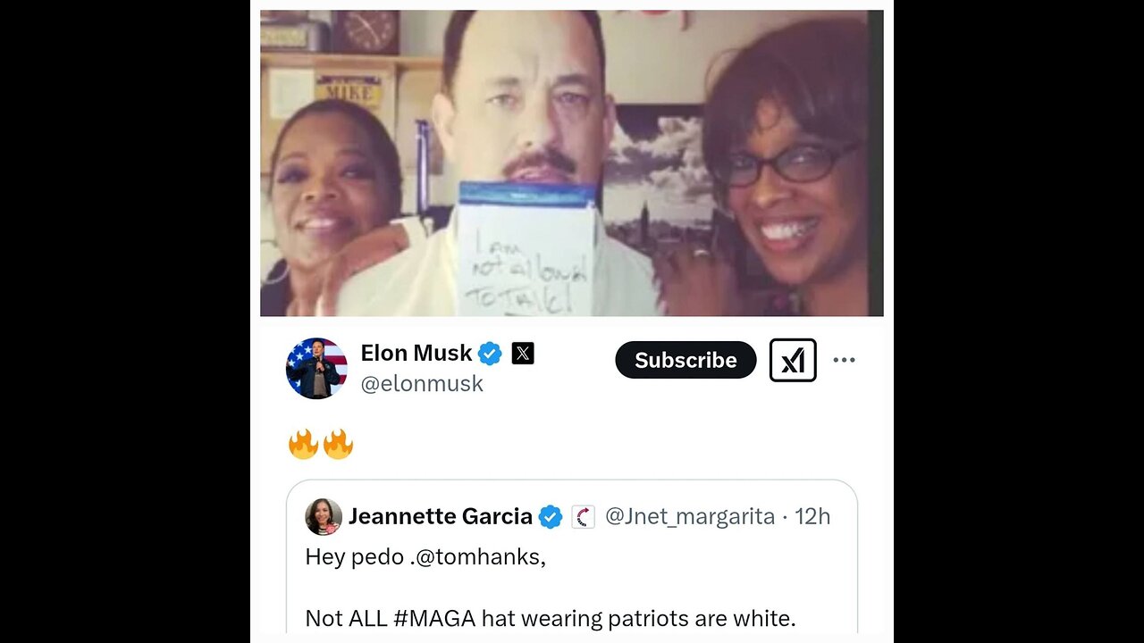 BREAKING: Elon Musk is reposting tweets that refer to Tom Hanks as a pedophile. __