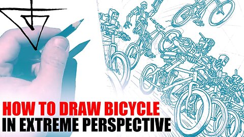 How to draw bicycle in extreme perspective