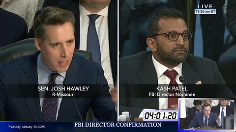 Josh Hawley at Kash Patel FBI confirmation hearing * Jan. 30, 2025