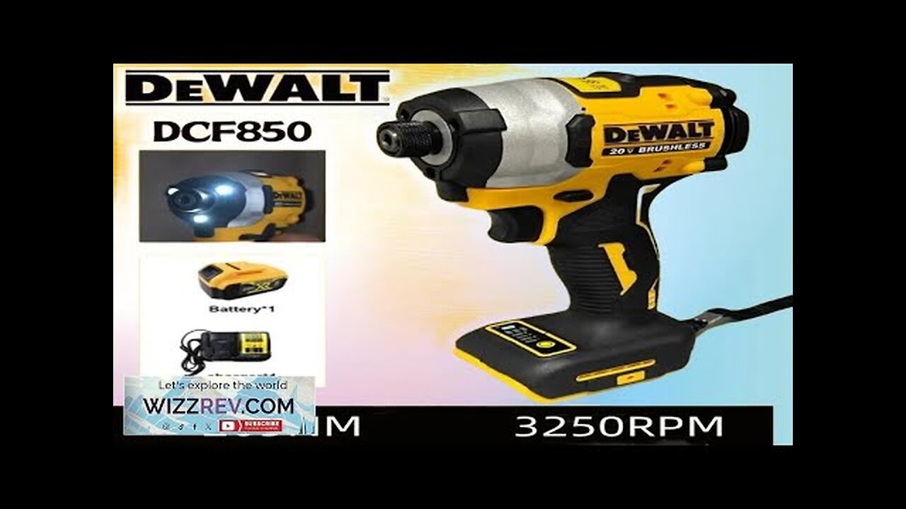 DEWALT DCF850 Impact Driver Electric Driver 20V Lithium Battery Brushless battery Review