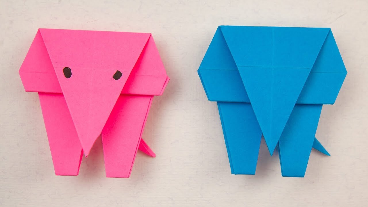 ОРИГАМИ СЛОН ИЗ БУМАГИ | ORIGAMI ELEPHANT