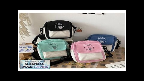 Canvas Women's Crossbody Bags Small Cartoon Rabbit Printed Messenger Bag Fashion Casual Review