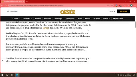 Ex-refém do Hamas revela detalhes do cativeiro.mp4