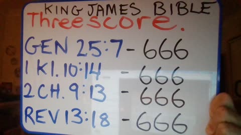 Threescore. King James Bible. 666. Exclusives.