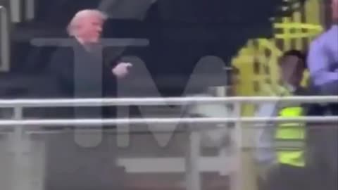 President Trump mouths "fuck you" and gives middle-finger