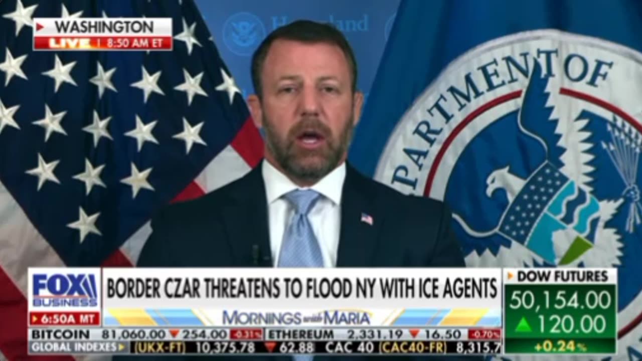 DHS Secretary Markwayne Mullin Tells New York Governor Kathy Hochul WE DON'T CARE WHAT YOU SAY