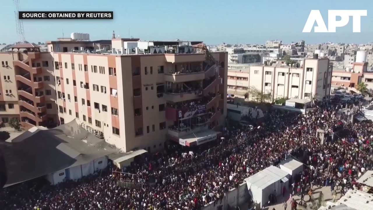 🚨 Palestinian Prisoners Welcomed in Gaza – Drone Footage Captures Emotional Homecoming