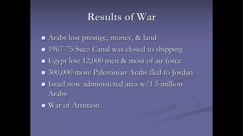 Results of the Six Day War and the Origins of the PLO